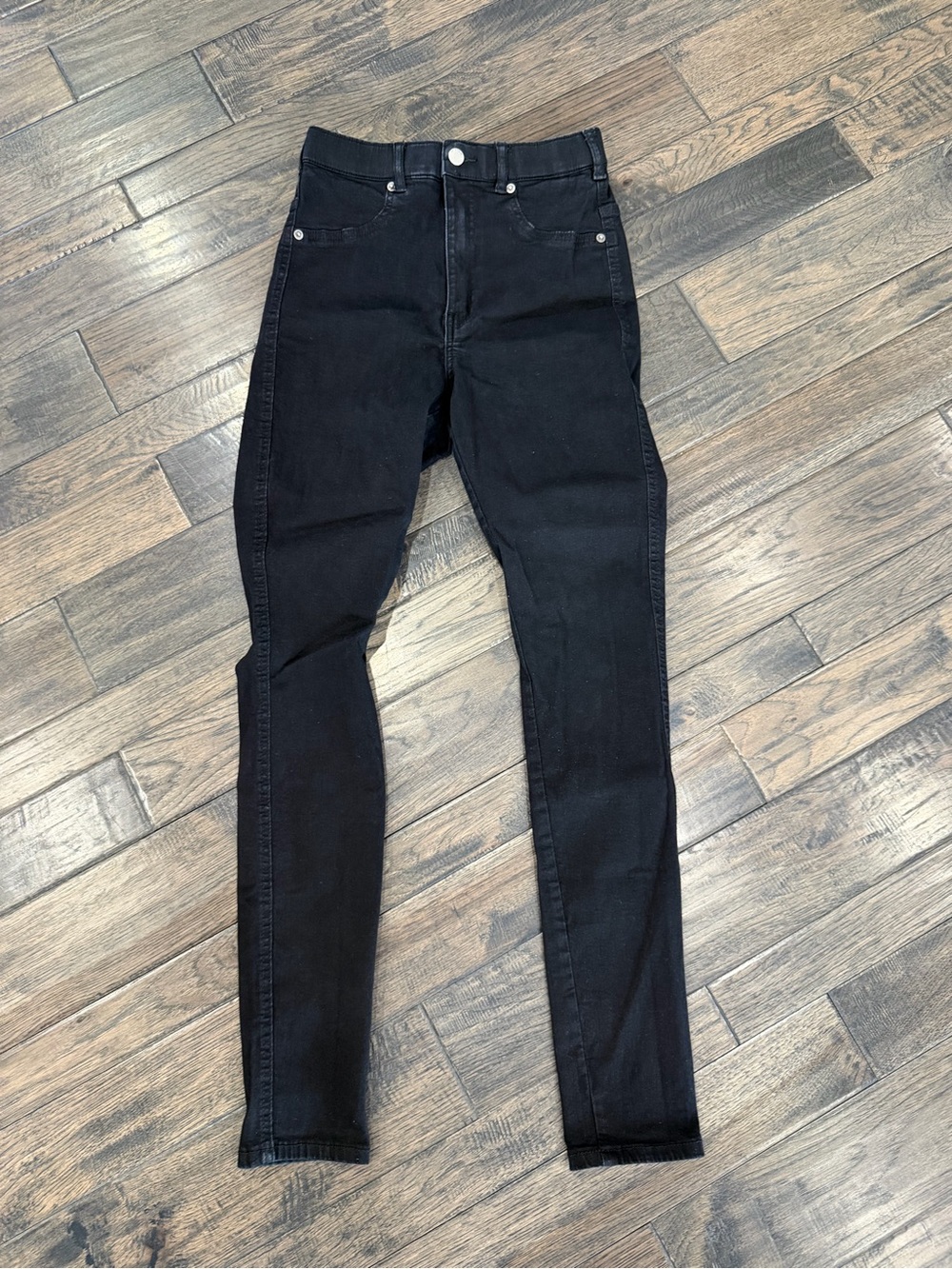 Dr. Denim Solitaire Jeans Black High Rise Skinny Size Large Stretch Denim